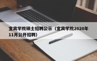 宜宾学院硕士招聘公示（宜宾学院2020年11月公开招聘）