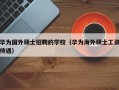 华为国外硕士招聘的学校（华为海外硕士工资待遇）
