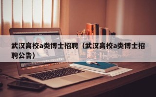 武汉高校a类博士招聘（武汉高校a类博士招聘公告）