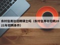 农村信用社招聘硕士吗（农村信用社招聘2021年招聘条件）