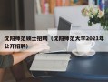 沈阳师范硕士招聘（沈阳师范大学2021年公开招聘）