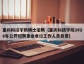 重庆科技学院硕士招聘（重庆科技学院2020年公开招聘事业单位工作人员简章）