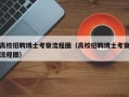 高校招聘博士考察流程图（高校招聘博士考察流程图）