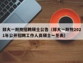 郑大一附院招聘硕士公告（郑大一附院2021年公开招聘工作人员硕士一览表）