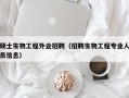 硕士生物工程外企招聘（招聘生物工程专业人员信息）