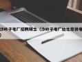 沙岭子电厂招聘硕士（沙岭子电厂给北京供电）