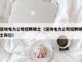 深圳电力公司招聘硕士（深圳电力公司招聘硕士岗位）