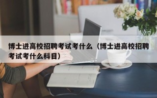 博士进高校招聘考试考什么（博士进高校招聘考试考什么科目）