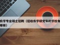 农学专业硕士招聘（招收农学研究生的学校有哪些）
