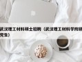 武汉理工材料硕士招聘（武汉理工材料学院研究生）