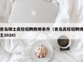青岛硕士高校招聘教师条件（青岛高校招聘博士2020）