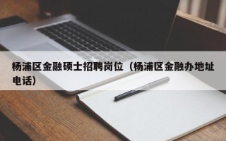 杨浦区金融硕士招聘岗位（杨浦区金融办地址电话）
