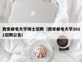 西安邮电大学硕士招聘（西安邮电大学2021招聘公告）