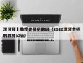 漯河硕士数学老师招聘网（2020漯河市招聘教师公告）