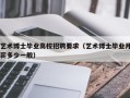 艺术博士毕业高校招聘要求（艺术博士毕业月薪多少一般）