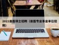 2021兽医硕士招聘（兽医专业事业单位招聘）