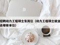招聘动力工程硕士生岗位（动力工程硕士就业去哪些单位）