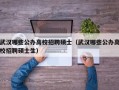 武汉哪些公办高校招聘硕士（武汉哪些公办高校招聘硕士生）