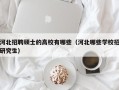 河北招聘硕士的高校有哪些（河北哪些学校招研究生）