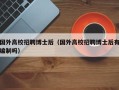 国外高校招聘博士后（国外高校招聘博士后有编制吗）