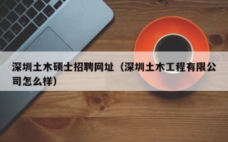 深圳土木硕士招聘网址（深圳土木工程有限公司怎么样）